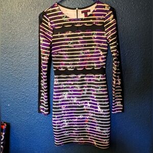 Material Girl Long sleeve Bodycon dress, Size S